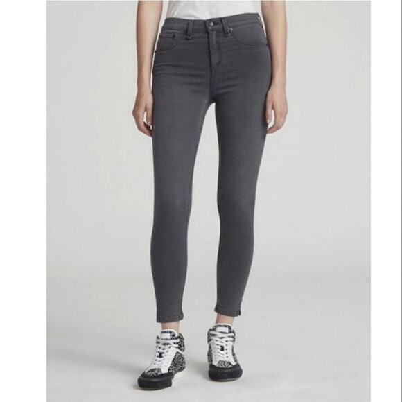 Rag & Bone High Rise Ankle Skinny Jeans Gray Denim Size 25 Casual Chic - Picture 3 of 13